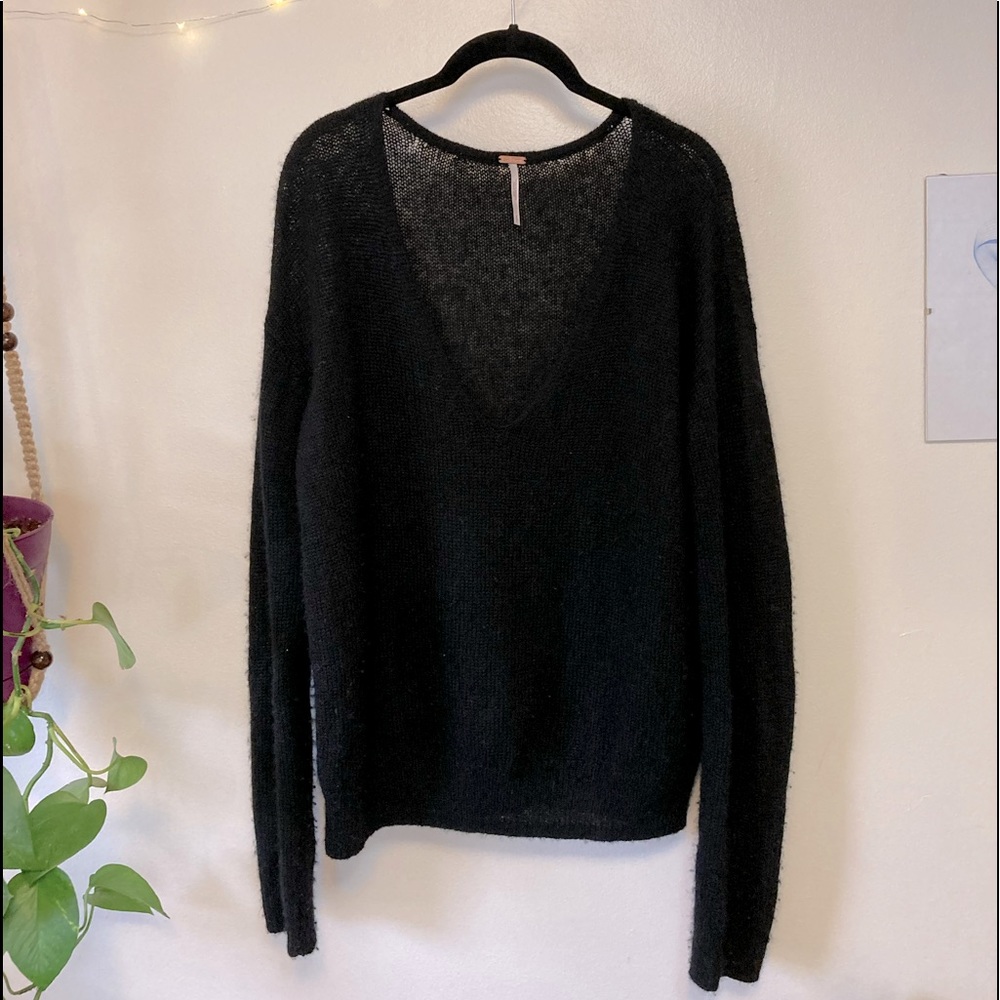 Free People V-neck Gossamer Pullover Sweater